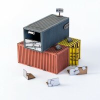 3 x Damaged Stacked Containers A (Option 1)