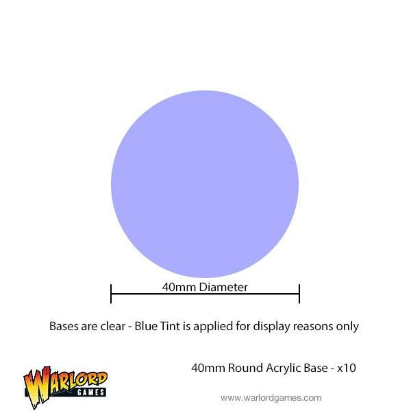 40mm Round Acrylic Bases (x10)