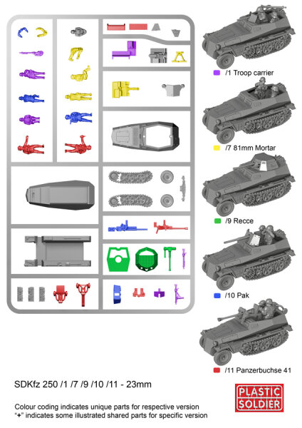 1/72 German SdKfz 250 "Alte" Halftrack (x1)