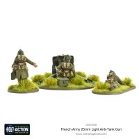 French Army 25mm Light Anti-Tank Gun + MDF Base