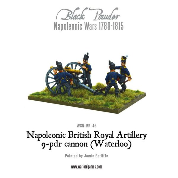 Napoleonic British Royal Artillery 9-pdr Cannon (Waterloo Campaign)