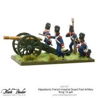 Napoleonic French Imperial Guard Foot Artillery firing...