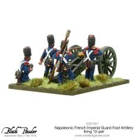 Napoleonic French Imperial Guard Foot Artillery firing...