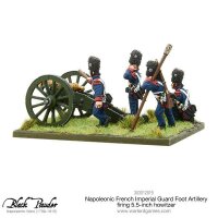 Napoleonic French Imperial Guard Foot Artillery firing...