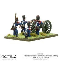 Napoleonic French Imperial Guard Foot Artillery firing...