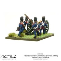 Napoleonic French Imperial Guard Foot Artillery laying 5.5-inch Howitzer