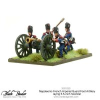 Napoleonic French Imperial Guard Foot Artillery laying 5.5-inch Howitzer