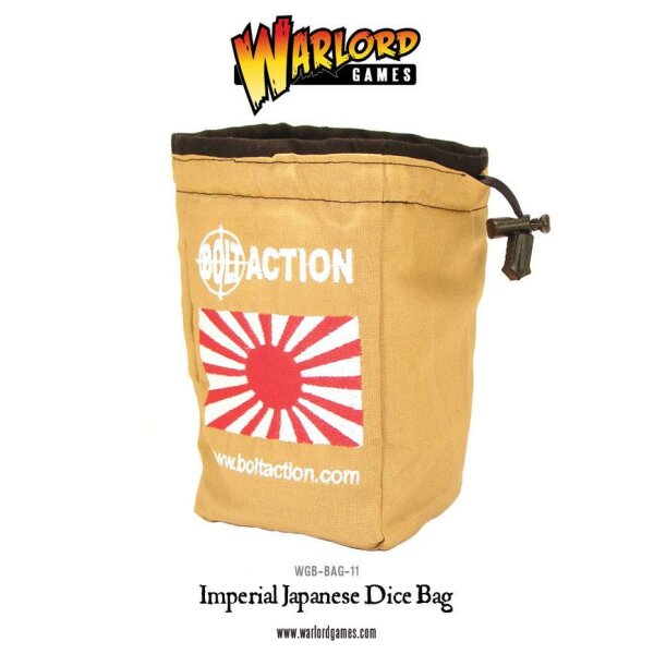 Imperial Japanese Dice Bag & Dice (White) (WGB-BAG-11+408400001)