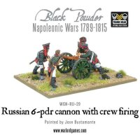 Napoleonic Russian 6 pdr Cannon 1809-1815 with Crew Firing