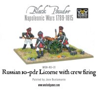 Napoleonic Russian 10-pdr Licorne Howitzer 1809-1815 with Crew Firing