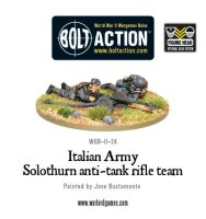 Italian Army Solothurn Anti-tank Rifle Team - with & without Sunhats