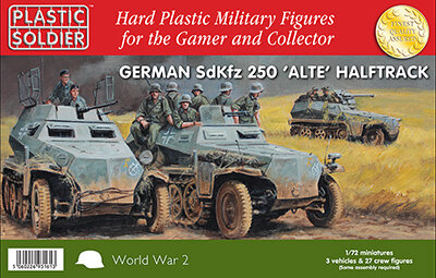 1/72 German SdKfz 250 "Alte" Halftrack (x3)