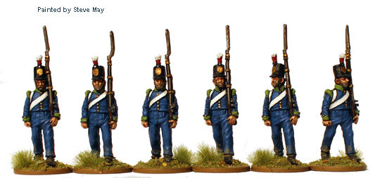 Prussian Reservists Marching with Shoulder Wings