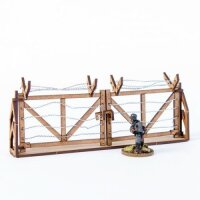 Corner Barbed Wire Fences and Gate (x4)