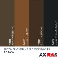 British Army Early &amp; Mid WWII Vehicles Colors Set