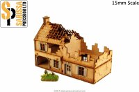15mm Destroyed Large Farmhouse
