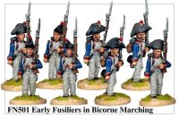 Early Fusiliers in Bicorne Marching