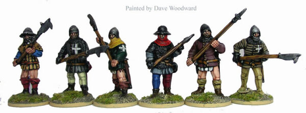 Lightly Armoured Infantry (Brigans) Standing Ready with Polearm