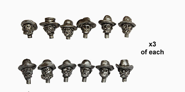 Heads with Slouch Hats for Converting Plastics (36 Heads)