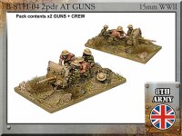 8th Army British 2 pdr Anti-tank Guns + Crew