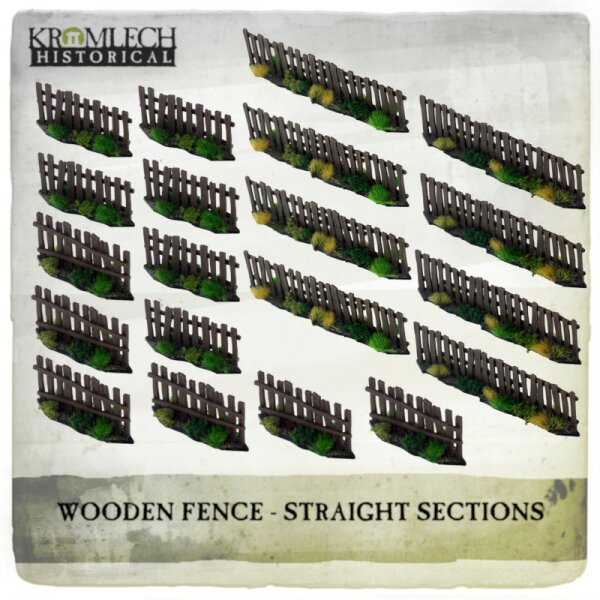 Wooden Fence - Straight Sections