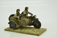 French Motorcycle and Sidecar with Riders