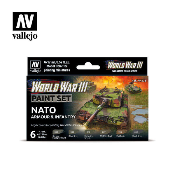 Vallejo: World War III Paint Set - NATO Armour & Infantry