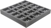 35mm Foam Tray with 25 Slots for Zombicide and Black Plague Crowz / Board Games with 25 Compartments
