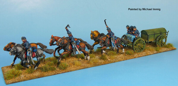 Union Battery Wagon and Team at Full Gallop