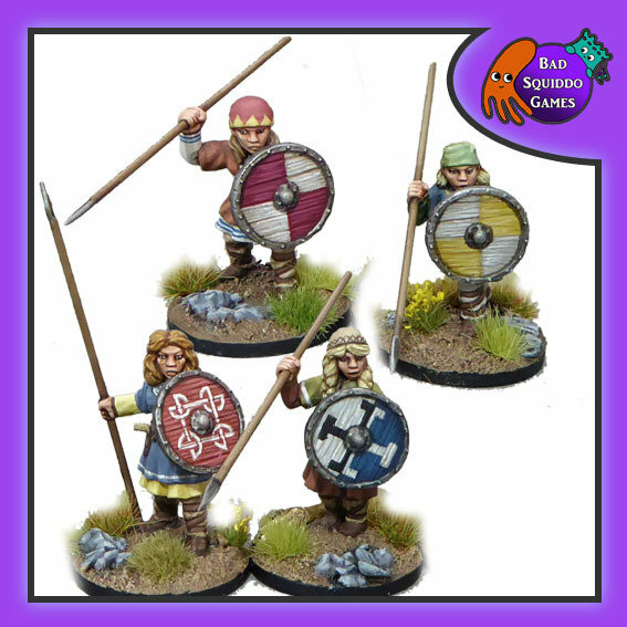 Shieldmaiden Warriors with Spears (x4)