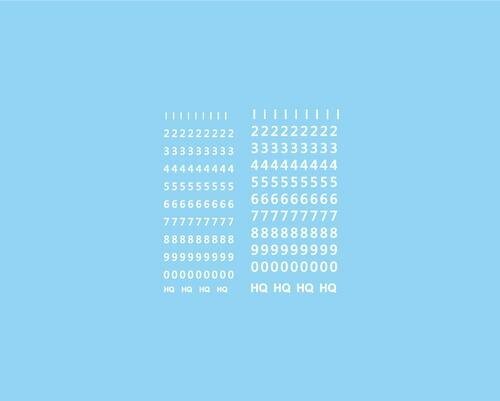British Numeral Set No.2 (White)