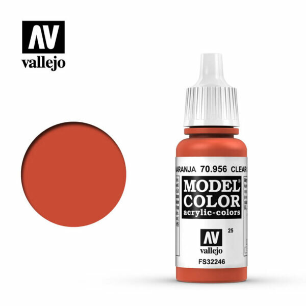 Vallejo Model Colour: 025 Clear Orange (70.956)