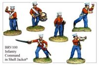 British Infantry in Shell Jackets & Peaked Forage...