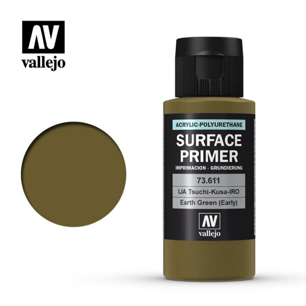 Vallejo Surface Primer: IJA Tsuchi-Kusa-IRI - Earth Green (Early) (60ml)