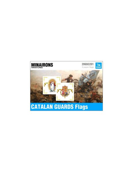 1/56 War of the Spanish Succession: Catalan Guards Flags