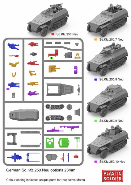 1/72nd SdKfz 250 Neu Halftrack with Variant Options (x1)