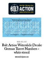 Bolt Action: German Turret Numbers - White Stencil Decal...