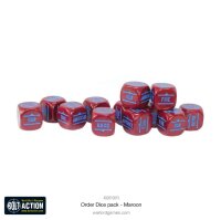 Bolt Action: Orders Dice - Maroon (x12)