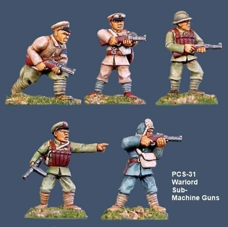 Warlord Soldiers with Sub Machine Guns