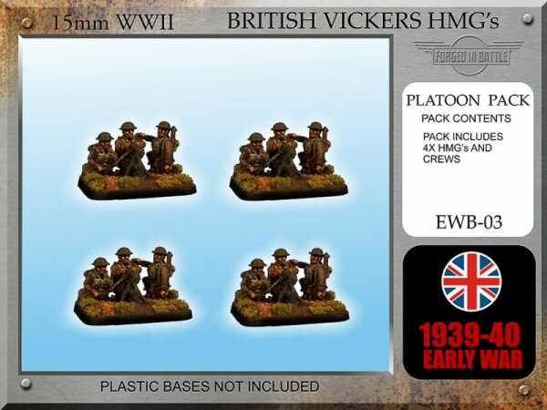 Early War British Vickers HMG Teams (x4)