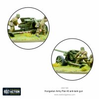 Hungarian Army Pak 40 Anti-Tank Gun + Oval Base