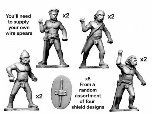 Ancient Celts: Naked Warriors with Spears