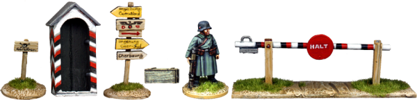 German Sentry Box and Road Signs