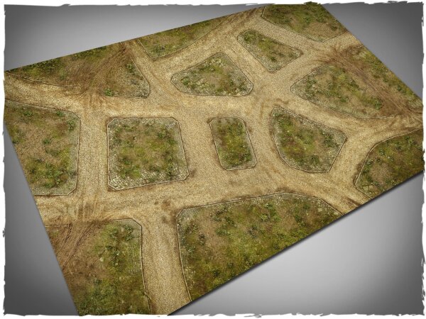 6` x 4` Game Mat: Cobblestone Streets v2
