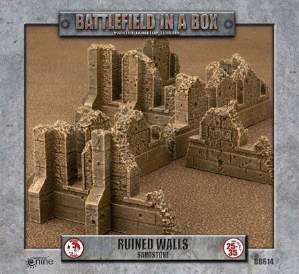 Battlefield in a Box: Gothic Battlefields - Ruined Walls (Sandstone)