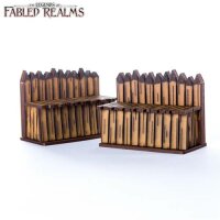 Fabled Realms: Two 3" Palisade Walls