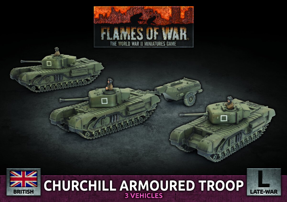 Flames Of War (WWII): (British) Crusader Armoured AA Troop (Plastic) - Game Kastle Flames Of War (WWII): (British) Crusader Armoured AA Troop (Plastic) - Game Kastle