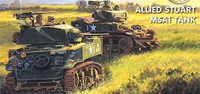 15mm Allied Stuart M5A1 Tank (x1)