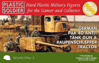 1/72 German PaK40 and Raupenschlepper Tractor (x2)