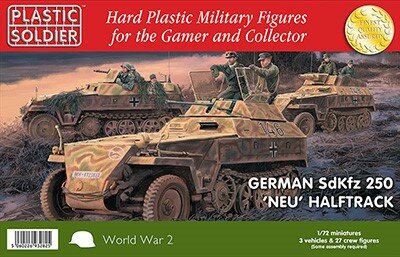 1/72nd German SdKfz 250 Neu Halftrack (x3)